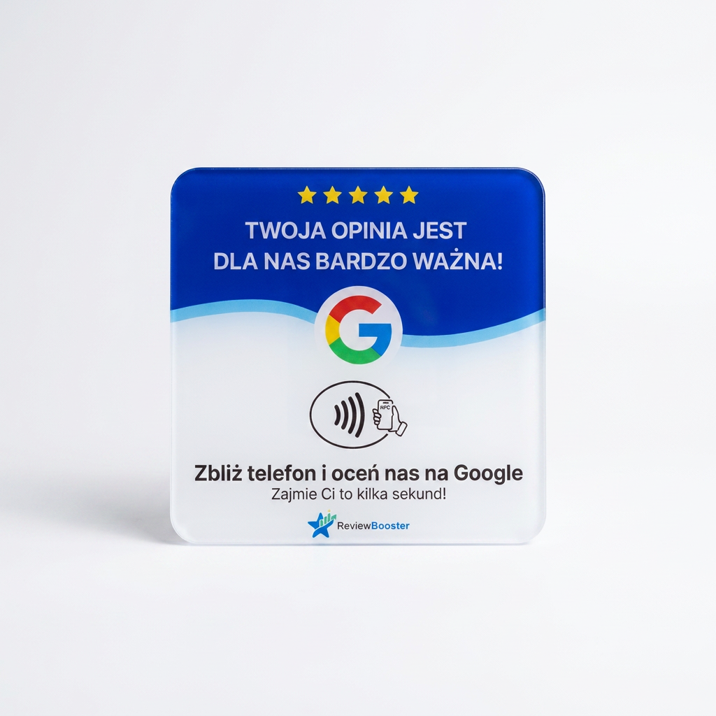 Tabliczka do opinii Google ReviewBooster